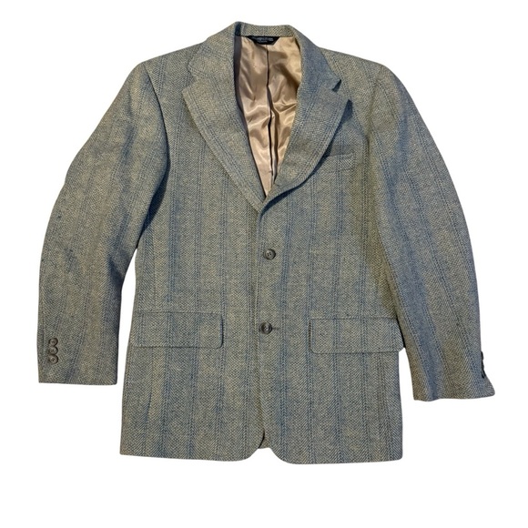 J Press Donegal Gray Mist Wool Blazer Mens Handwoven - Picture 1 of 6